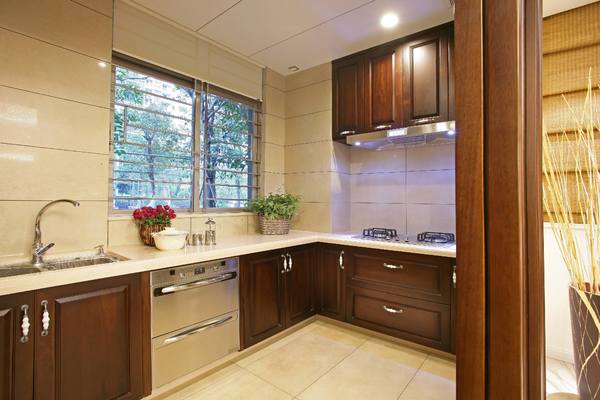 14平米中式厨房橱柜装修效果图