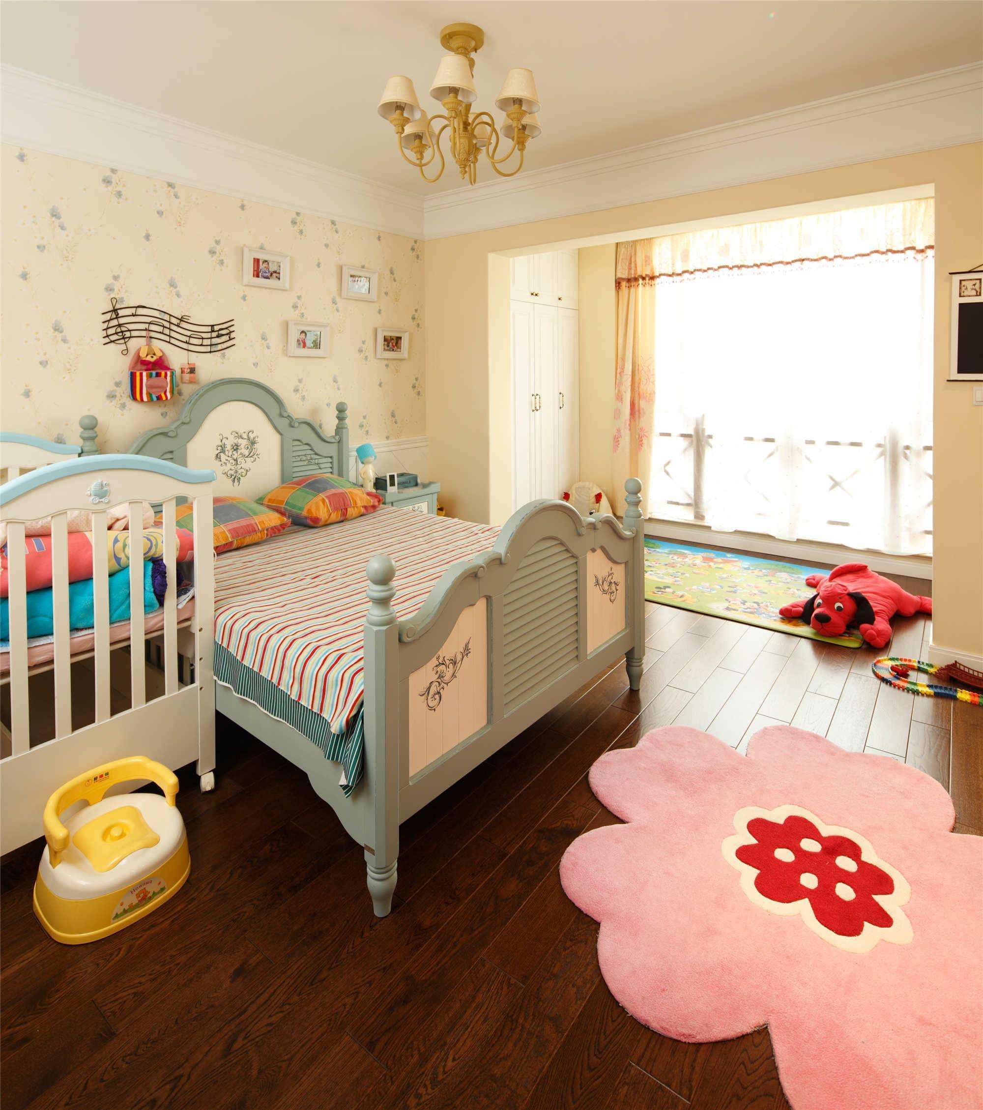 40平米儿童房美式风格儿童墙面装修效果图