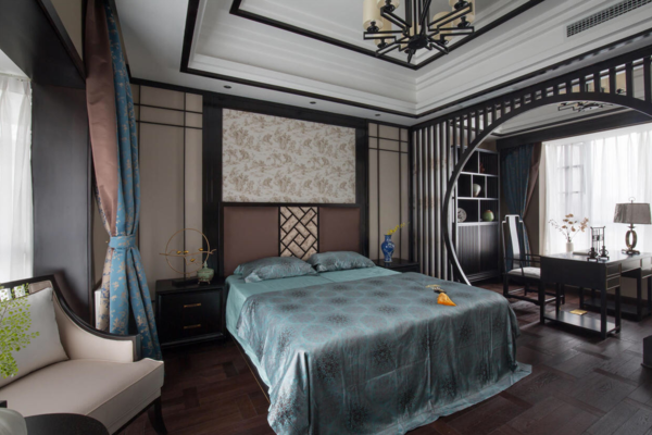 70平米房子美式古典風格臥室顏色裝修效果圖
