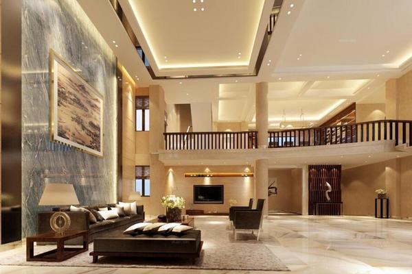 290平古典风格别墅复式楼客厅设计图片大全