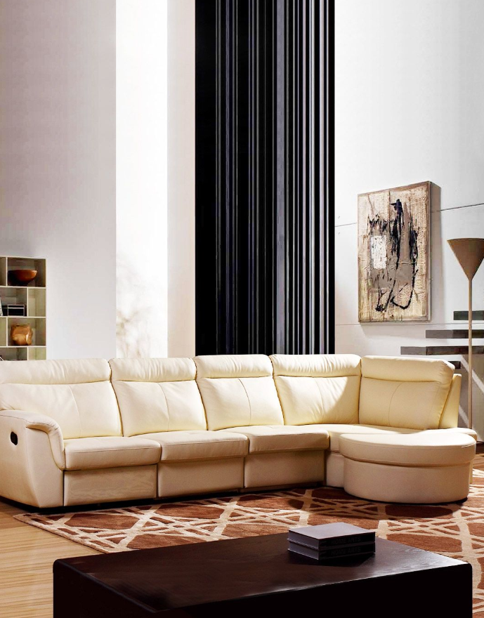 110平客厅真皮休闲沙发装修效果图