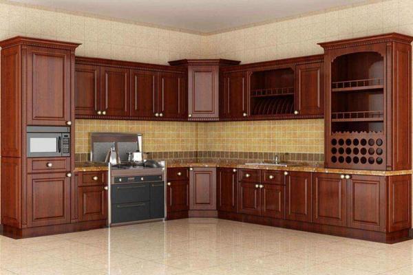 500平米别墅现代风格厨房棕色橱柜装修效果图