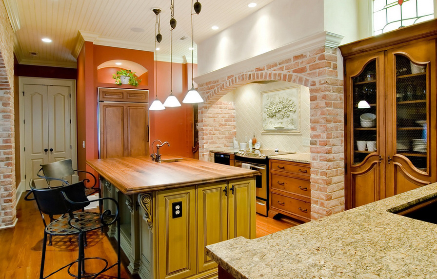 大户型别墅厨房复古风格装修效果图大全