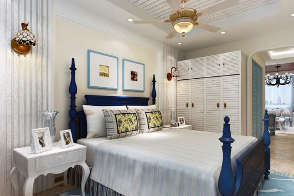 现代大户型地中海风格卧室装修效果图