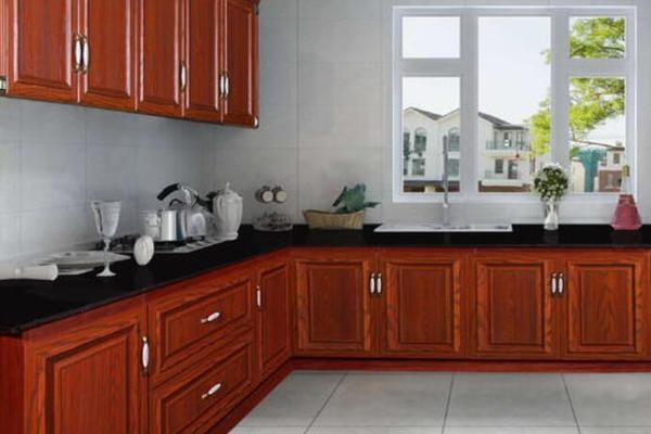 105平米两居室现代风格厨房木纹橱柜装修效果图