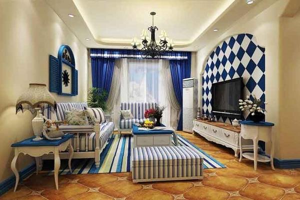地中海风格小户型客厅装修效果图赏析