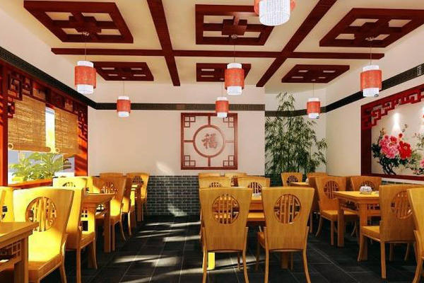 古典与现代的碰撞：中式餐馆装修效果图图集