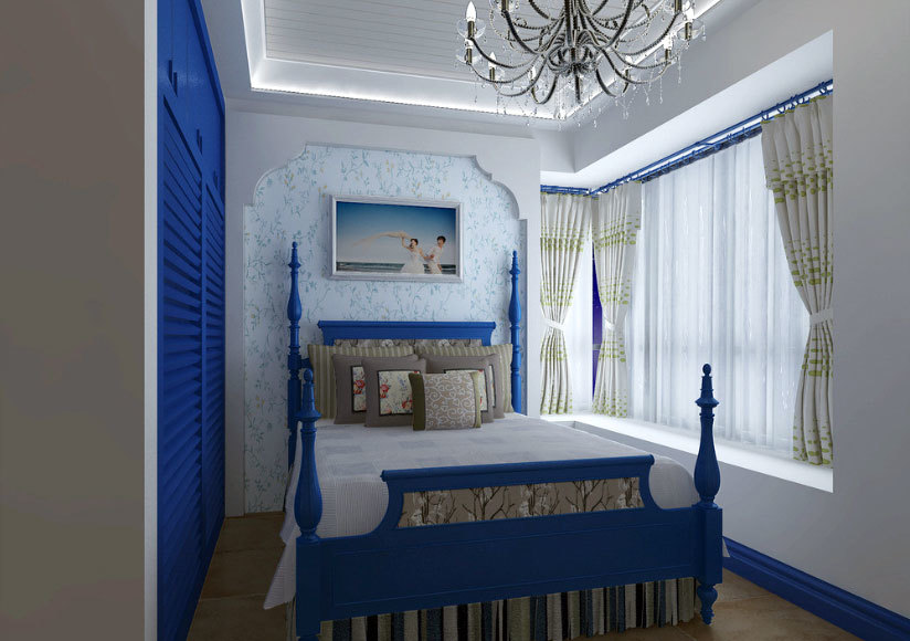 小户型时尚浪漫地中海风格卧室装修效果图