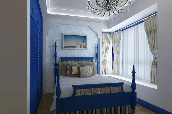 小户型时尚浪漫地中海风格卧室装修效果图