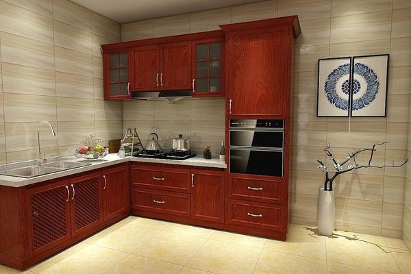 87平米小户型简约风格厨房全铝橱柜装修效果图