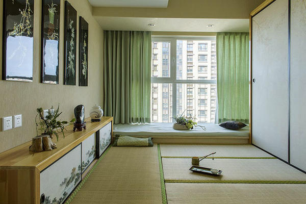 日式田园风格小户型卧室榻榻米设计效果图