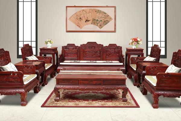 200平米复式新古典红木沙发装修效果图