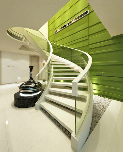 2015国内外室内流行复式及阁楼铁艺旋转楼梯装修效果图