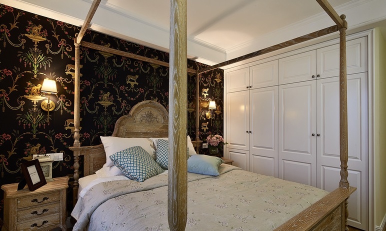 2016两室一厅古典卧室装修设计效果图