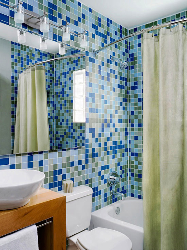 地中海风格两居室卫生间马赛克瓷砖装修效果图