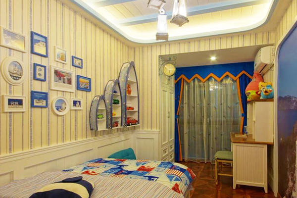 地中海风格时尚创意儿童房设计装修效果图赏析