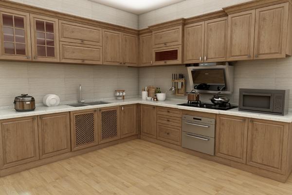 118平米兩居室現代風格廚房吸塑櫥柜裝修效果圖