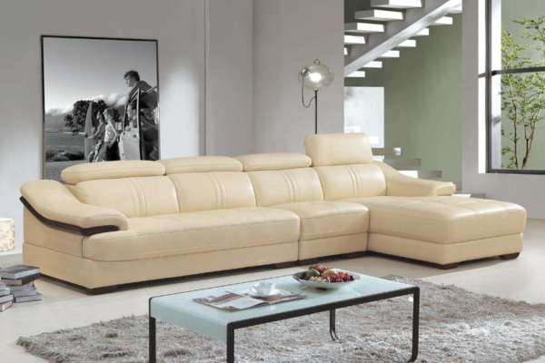 客厅美式真皮休闲沙发装修效果图
