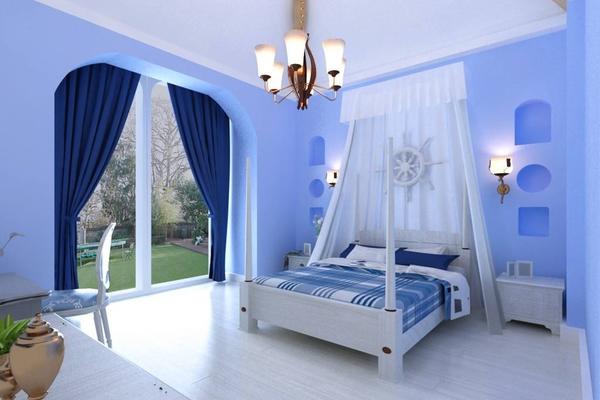 地中海风格小卧室装修效果图,浪漫地中海风格卧室装修效果图大全