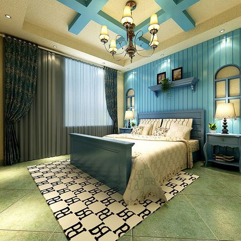 梦幻迷情：令人陶醉的地中海风格卧室装修效果图