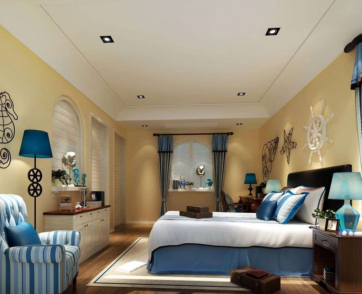 70平米小户型地中海风格卧室装修效果图鉴赏