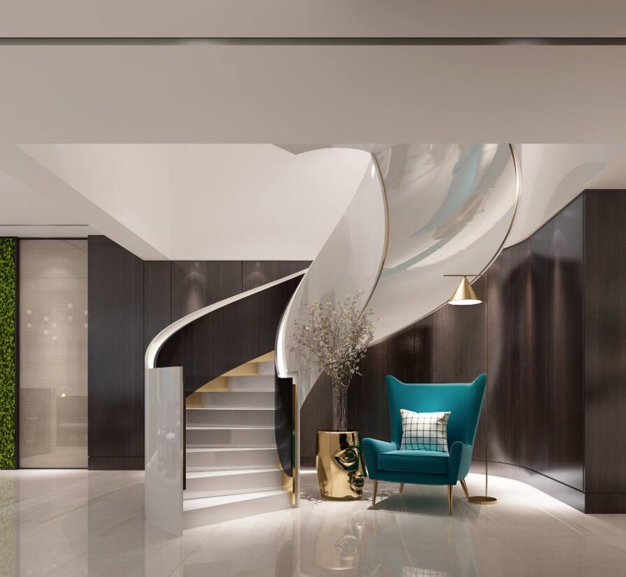 500平米欧式风格别墅外楼梯装修效果图