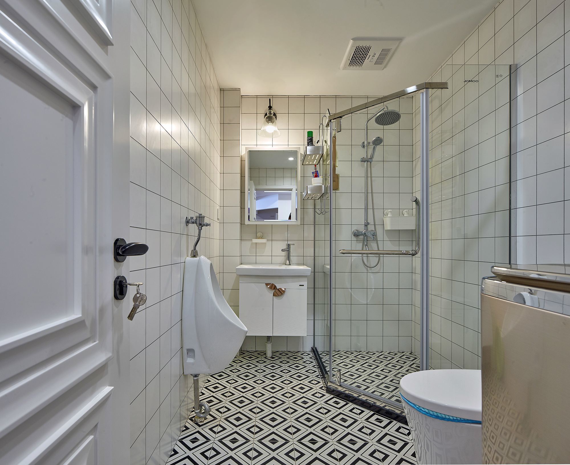 90平房子现代简约风格淋浴隔断装修效果图
