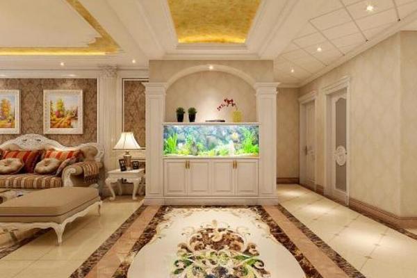 248平米别墅欧式客厅鱼缸装修效果图