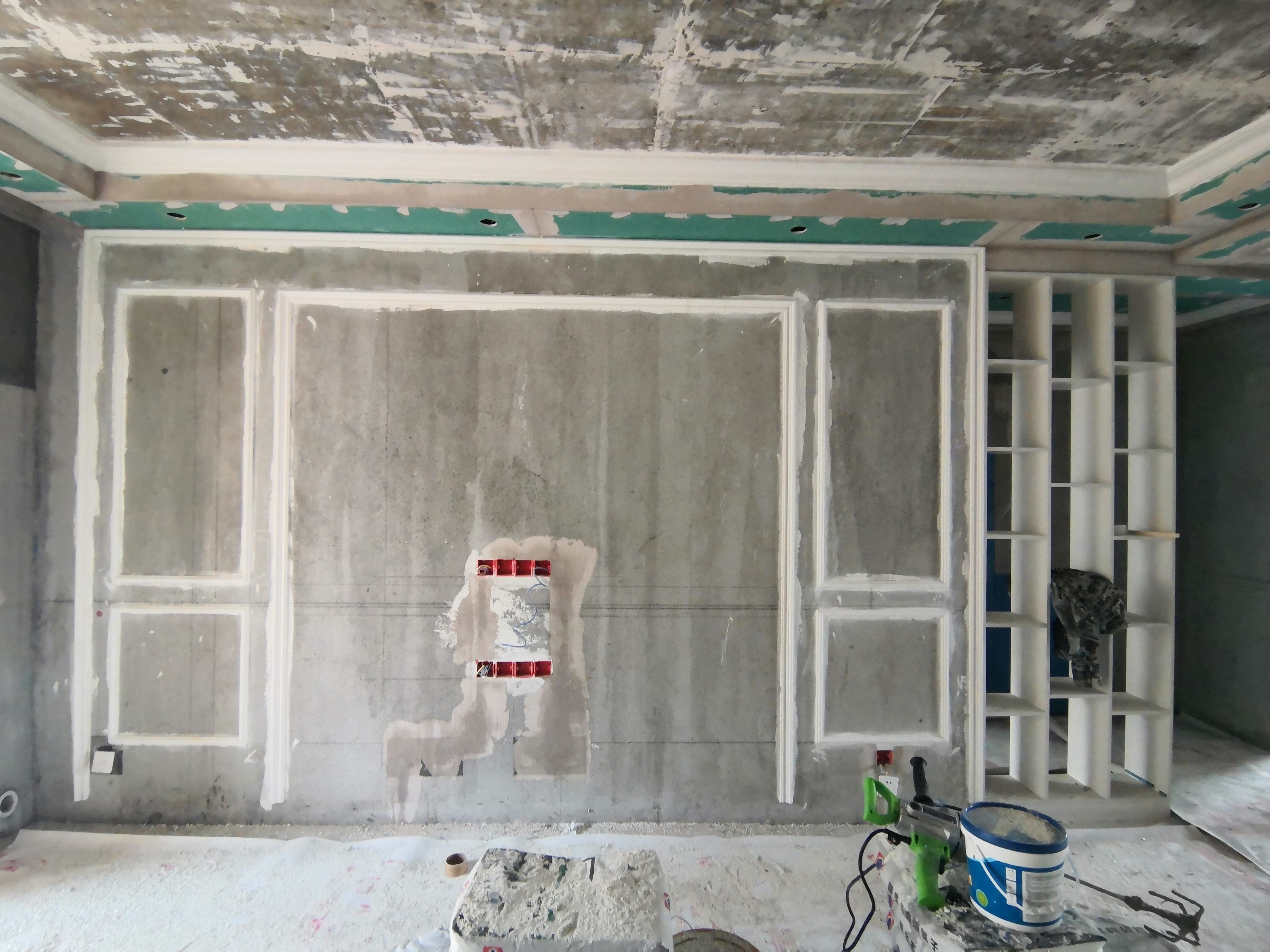 160平米五居室客厅石膏隔断装修效果图