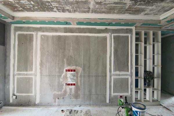 160平米五居室客厅石膏隔断装修效果图