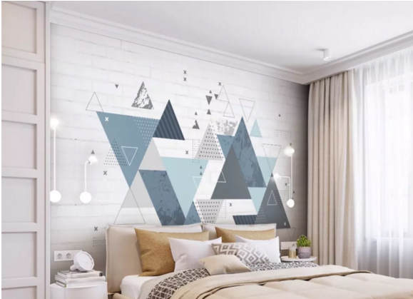 300平米房子美式风格卧室手绘墙装修效果图
