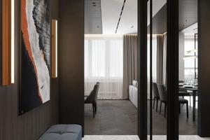 上海紫业国际130m²现代 高级灰轻奢风住宅设计
