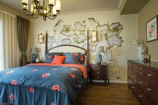 美式风格复古精美卧室设计装修效果图