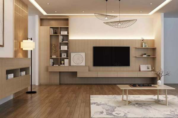 80平米两居室小客厅电视墙欧式风格装修效果图