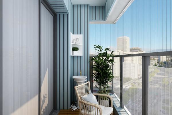 120平米跃层现代奢华风格小卧室阳台吊顶装修效果图