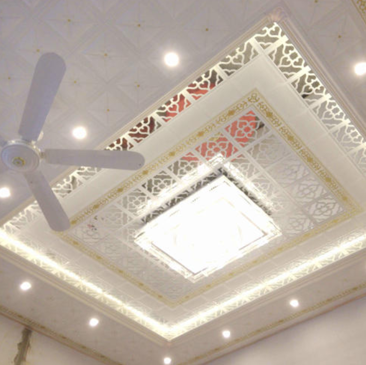 110平米大户型客厅铝扣板吊顶装修效果图