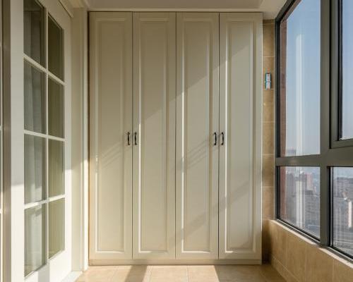 140平米美式风格三室两厅开放式阳台隔断装修效果图