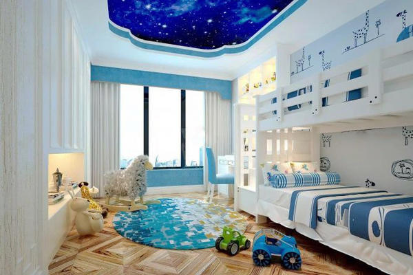 地中海风格蓝色儿童房设计装修效果图赏析