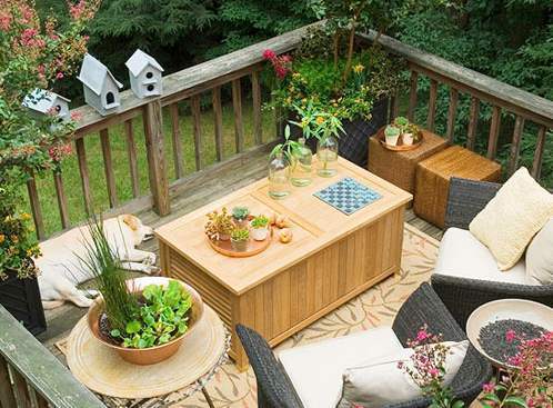 4平欧式风格阳台小花园装修效果图