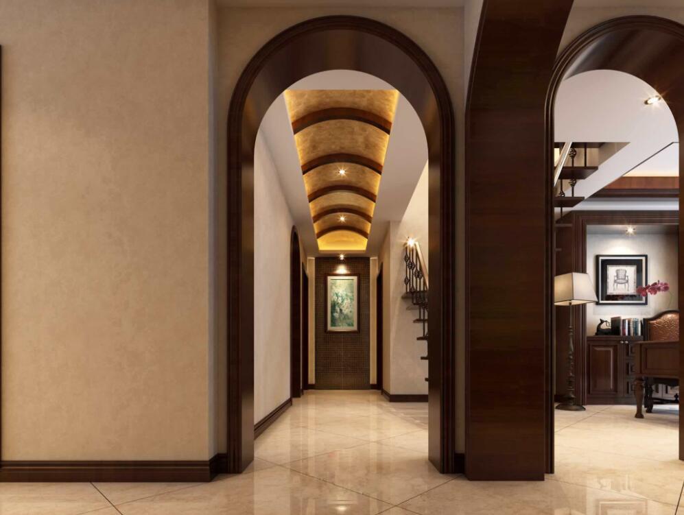 145平米大户型欧式客厅走廊装修效果图