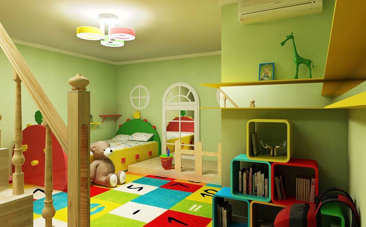 二居室田园风格儿童卧室装修效果图