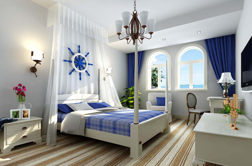 100平米地中海风格卧室装修效果图