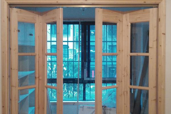 110平米现代风格三室两厅阳台玻璃门隔断装修效果图