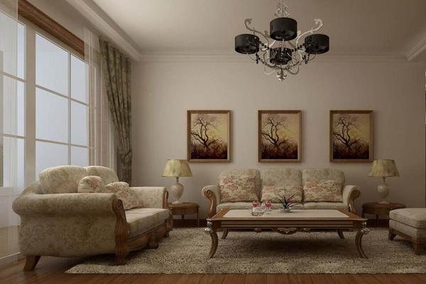 116平米两居室欧式客厅茶几装修效果图