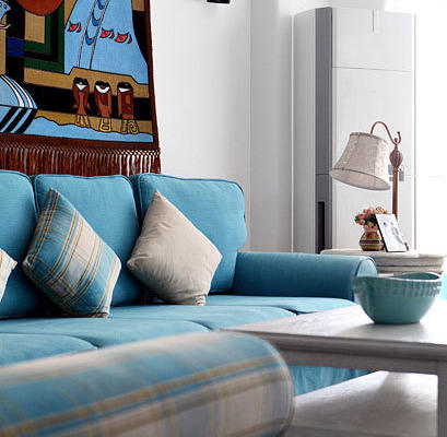 一諾傾情：地中海風格藍色格調婚房裝修效果圖