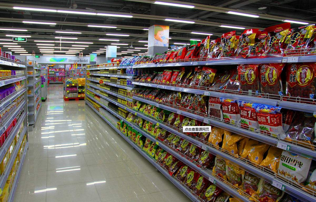 80平米超市商品陈列简约风格装修效果图