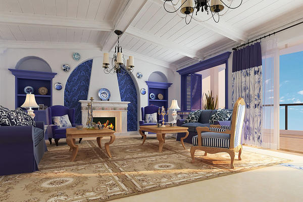地中海风格176平米家居客厅装修图片