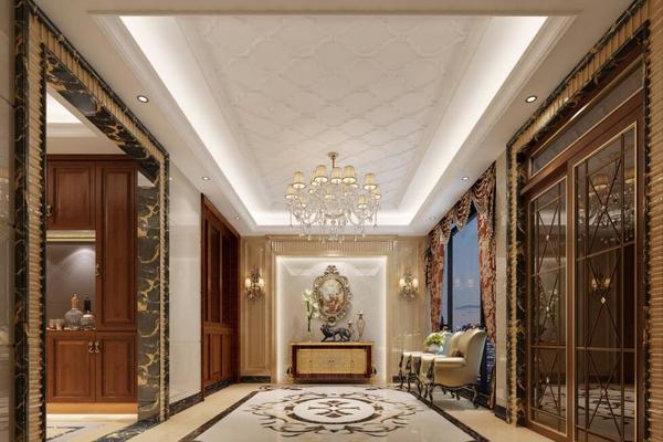 179平米大户型欧式客厅走廊装修效果图