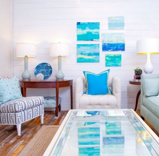 清凉海风 地中海风格小户型客厅装修效果图片