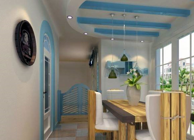 不仅仅是吃饭：地中海风格家庭餐厅装修效果图